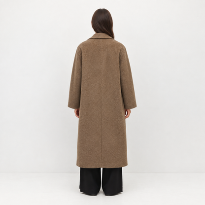 Classic Double-Breasted Wool Trench Coat